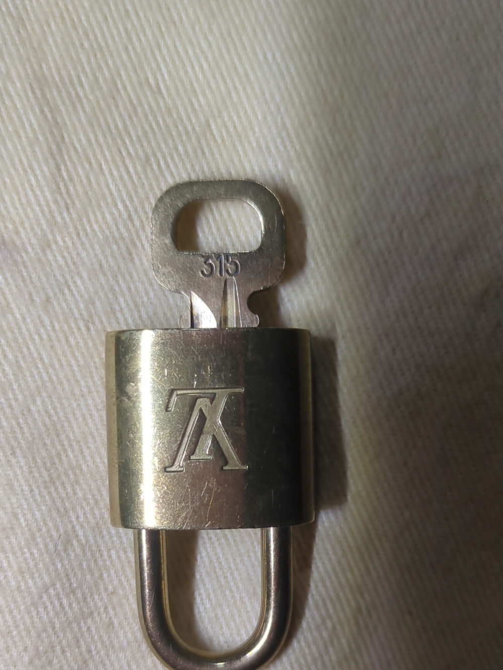 Vintage Louis Vuitton Gold Padlock with Key 1970's-1980's Era NOW ONLY $90 - Picture 3 of 5